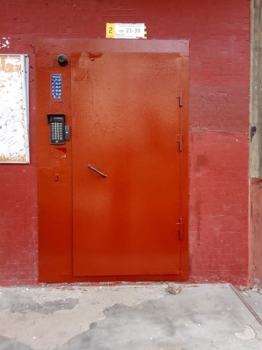 Окраска входных дверей по адресу ул. Будапештская д. 19 к. 2 (2).jpg